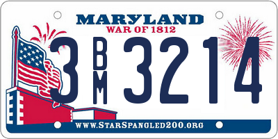 MD license plate 3BM3214