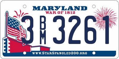 MD license plate 3BM3261