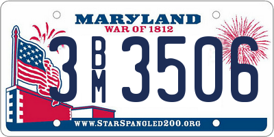 MD license plate 3BM3506