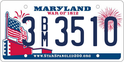 MD license plate 3BM3510