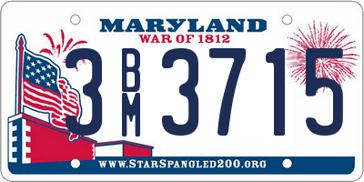 MD license plate 3BM3715