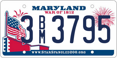MD license plate 3BM3795
