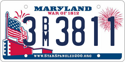 MD license plate 3BM3811