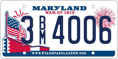 MD license plate 3BM4006