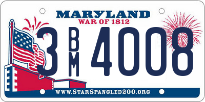 MD license plate 3BM4008