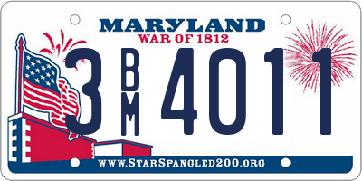 MD license plate 3BM4011