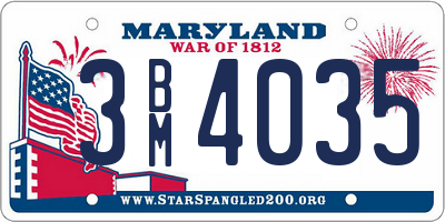 MD license plate 3BM4035