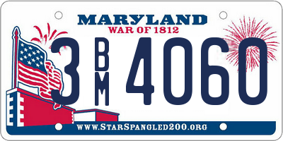 MD license plate 3BM4060