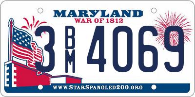 MD license plate 3BM4069