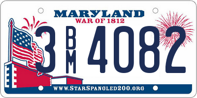 MD license plate 3BM4082