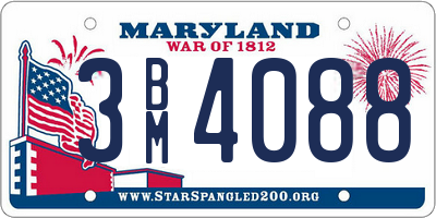 MD license plate 3BM4088