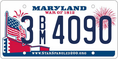 MD license plate 3BM4090