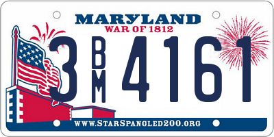 MD license plate 3BM4161