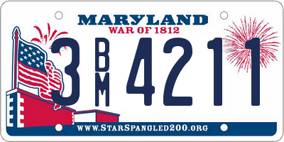 MD license plate 3BM4211