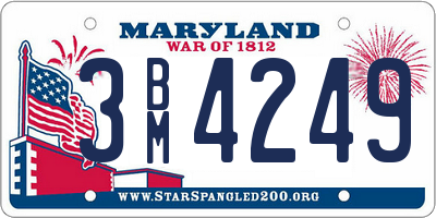 MD license plate 3BM4249