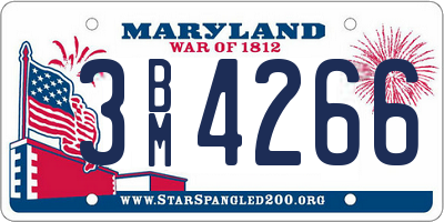 MD license plate 3BM4266