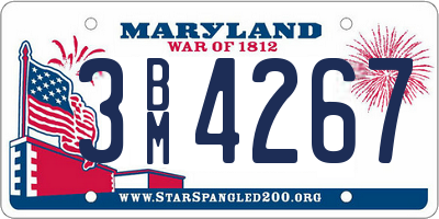 MD license plate 3BM4267