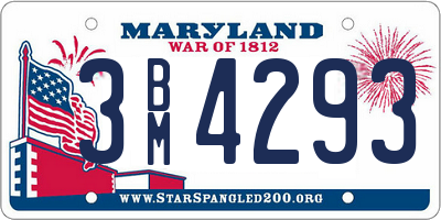 MD license plate 3BM4293