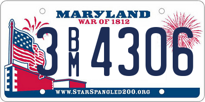 MD license plate 3BM4306