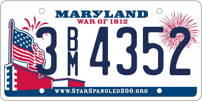 MD license plate 3BM4352