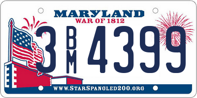 MD license plate 3BM4399