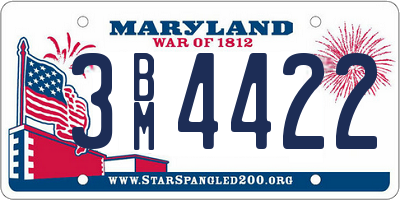 MD license plate 3BM4422