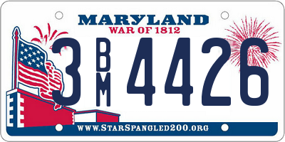 MD license plate 3BM4426