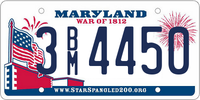MD license plate 3BM4450