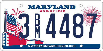 MD license plate 3BM4487