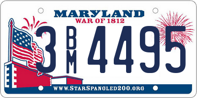 MD license plate 3BM4495