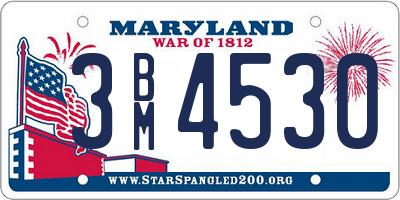 MD license plate 3BM4530