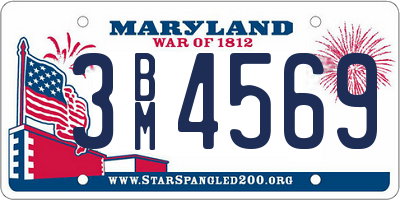 MD license plate 3BM4569