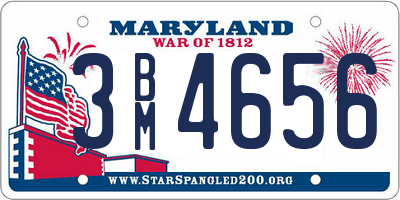 MD license plate 3BM4656