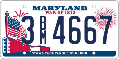 MD license plate 3BM4667