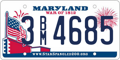 MD license plate 3BM4685