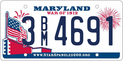 MD license plate 3BM4691