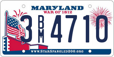MD license plate 3BM4710