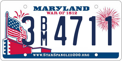 MD license plate 3BM4711