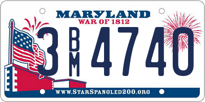 MD license plate 3BM4740