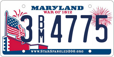 MD license plate 3BM4775