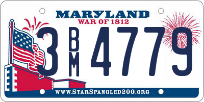 MD license plate 3BM4779