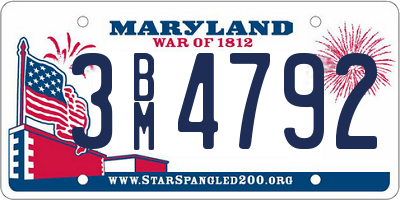 MD license plate 3BM4792
