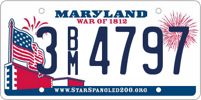 MD license plate 3BM4797