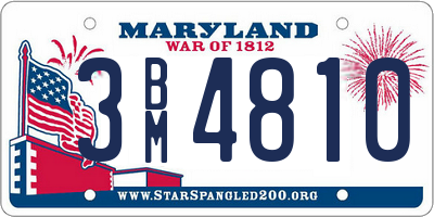 MD license plate 3BM4810
