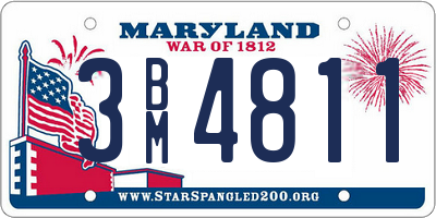 MD license plate 3BM4811