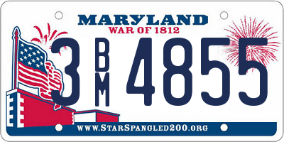 MD license plate 3BM4855