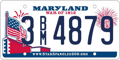 MD license plate 3BM4879