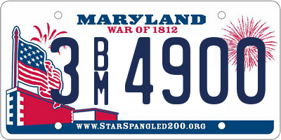 MD license plate 3BM4900