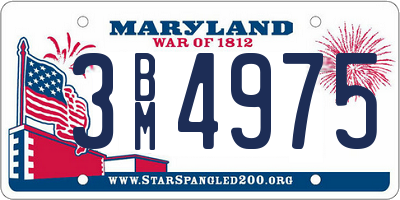 MD license plate 3BM4975