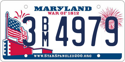 MD license plate 3BM4979